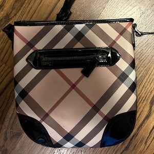 Burberry Supernova Dryden Patent Leather and Nova Check Crossbody Bag